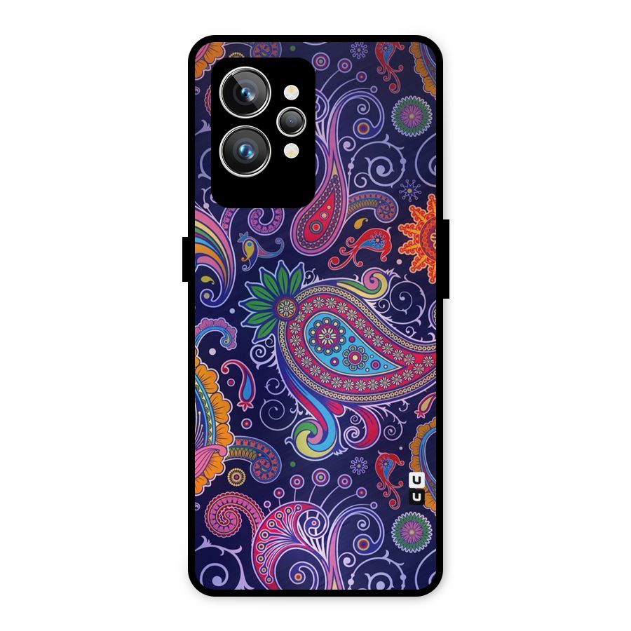Mehendi Pattern Metal Back Case for Realme GT2 Pro