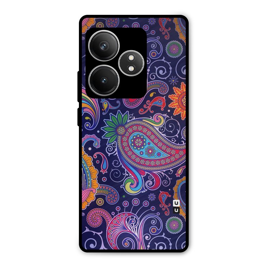 Mehendi Pattern Metal Back Case for Realme GT 6T