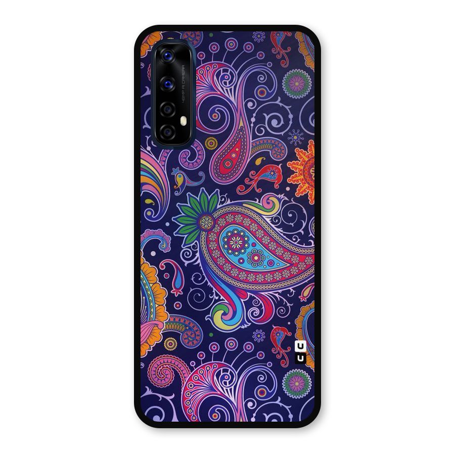 Mehendi Pattern Metal Back Case for Realme Narzo 20 Pro