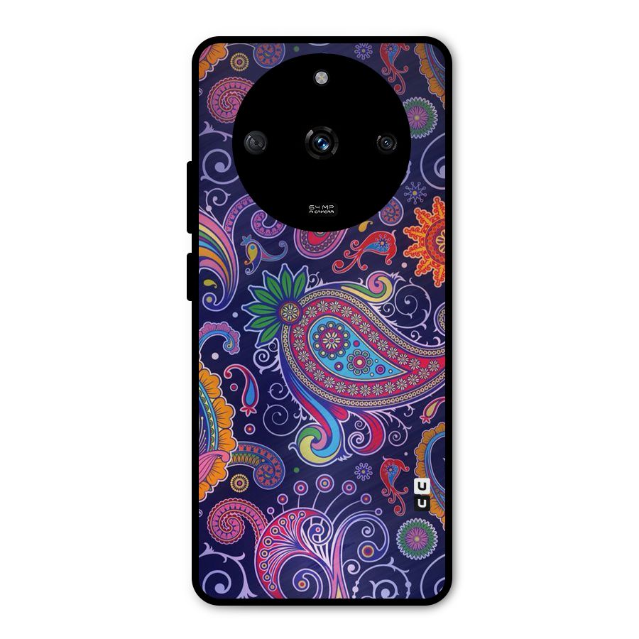 Mehendi Pattern Metal Back Case for Realme Narzo 60 5G
