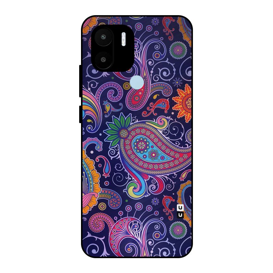Mehendi Pattern Metal Back Case for Redmi A2+