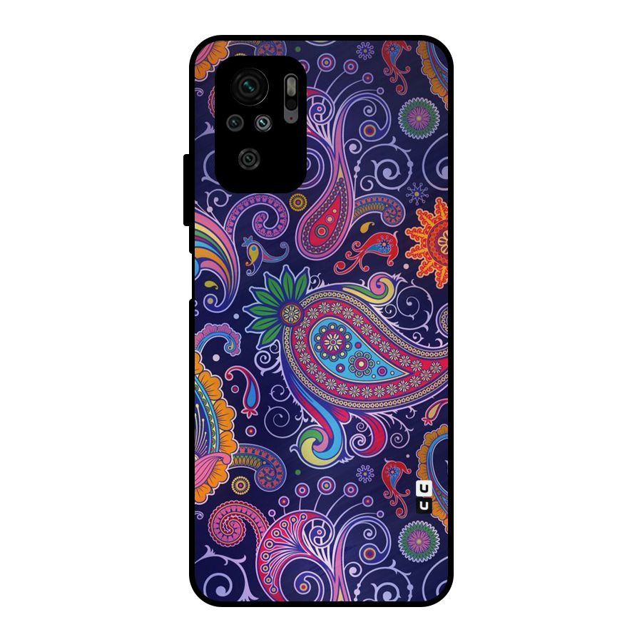 Mehendi Pattern Metal Back Case for Redmi Note 10S