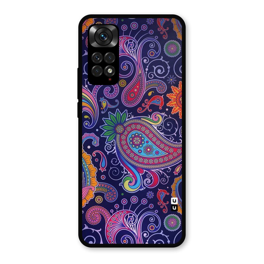 Mehendi Pattern Metal Back Case for Redmi Note 11