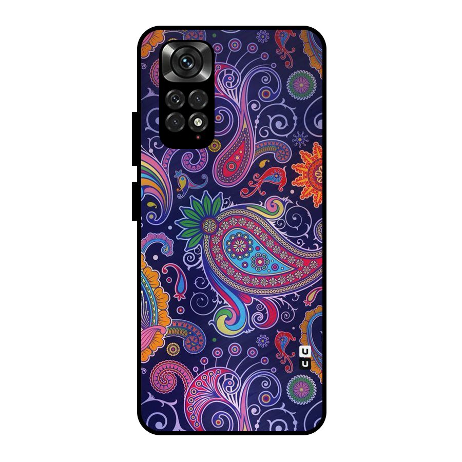 Mehendi Pattern Metal Back Case for Redmi Note 11 Pro