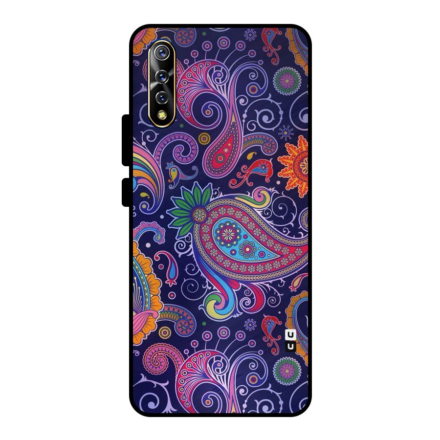 Mehendi Pattern Metal Back Case for Vivo S1