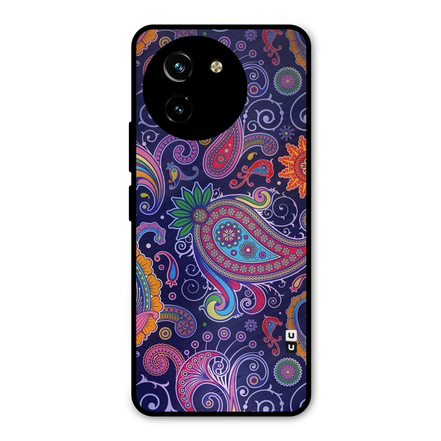 Mehendi Pattern Metal Back Case for Vivo T3x