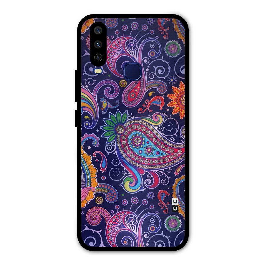 Mehendi Pattern Metal Back Case for Vivo V17