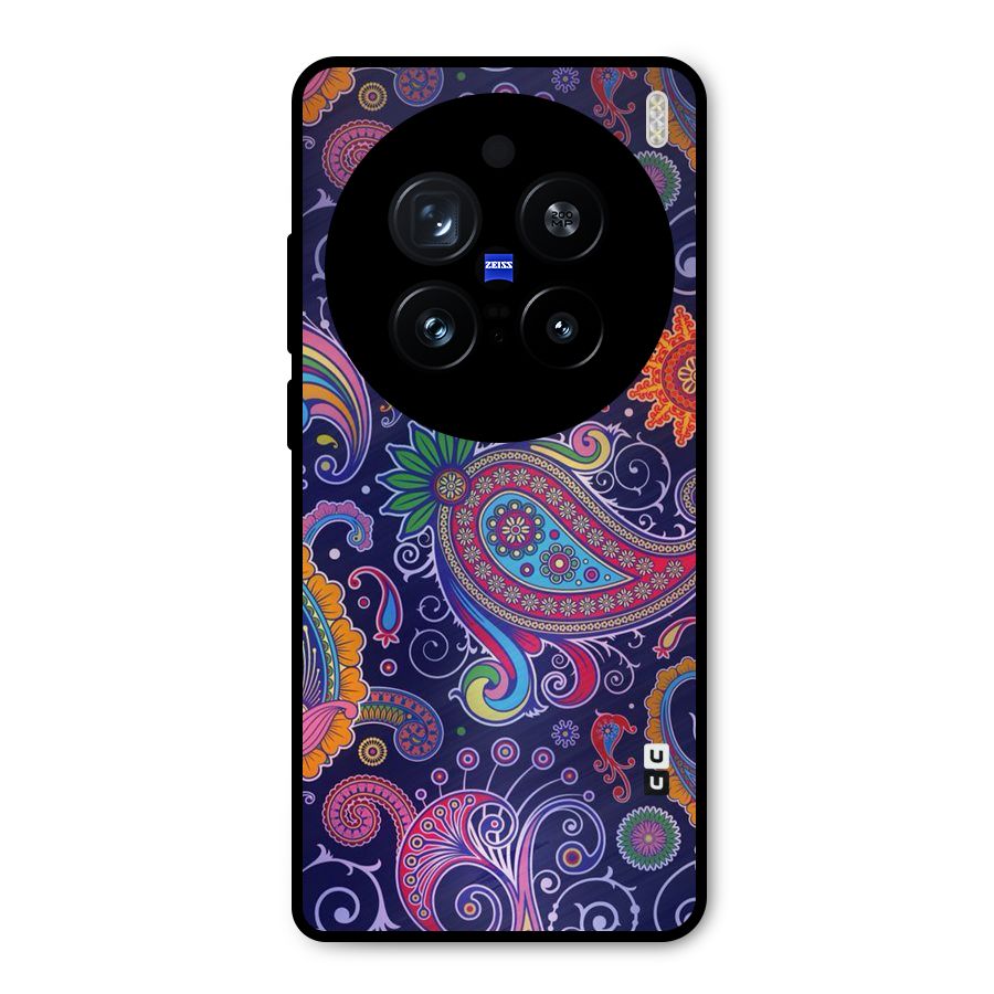 Mehendi Pattern Metal Back Case for Vivo X200 Pro