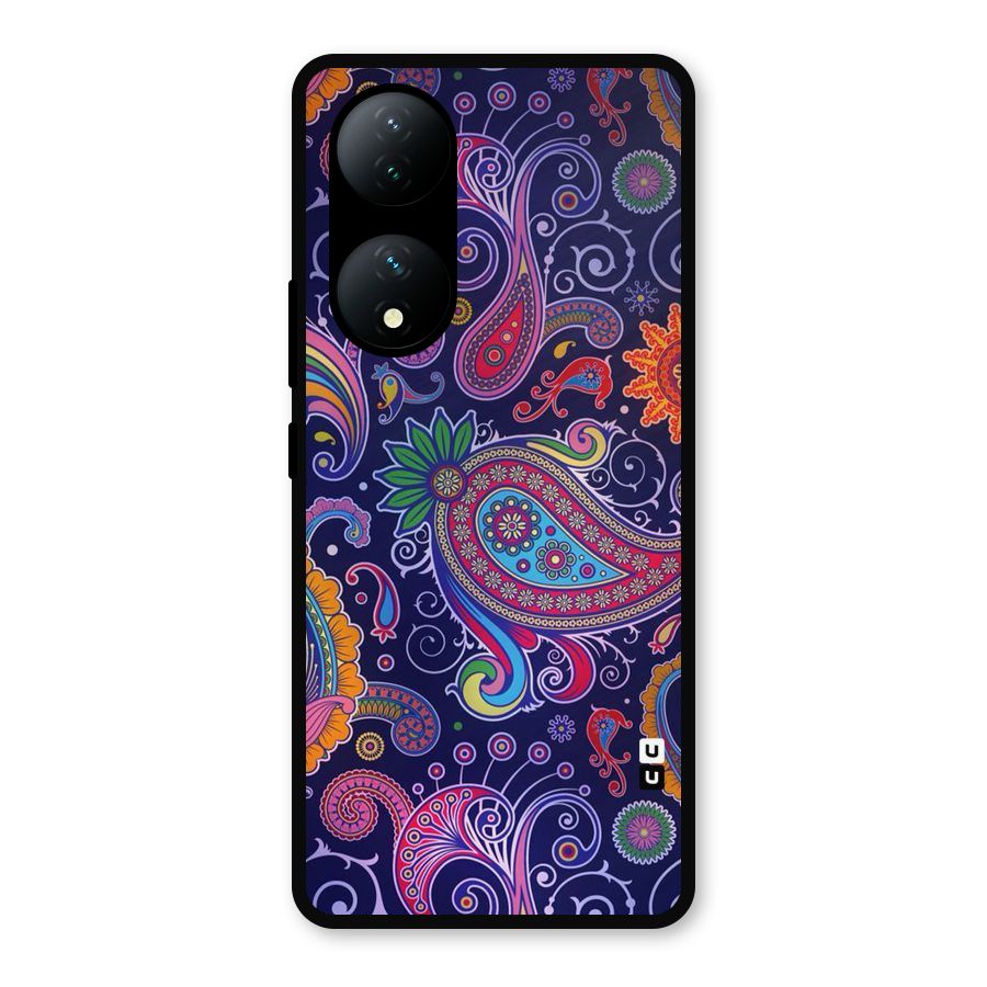 Mehendi Pattern Metal Back Case for Vivo Y100