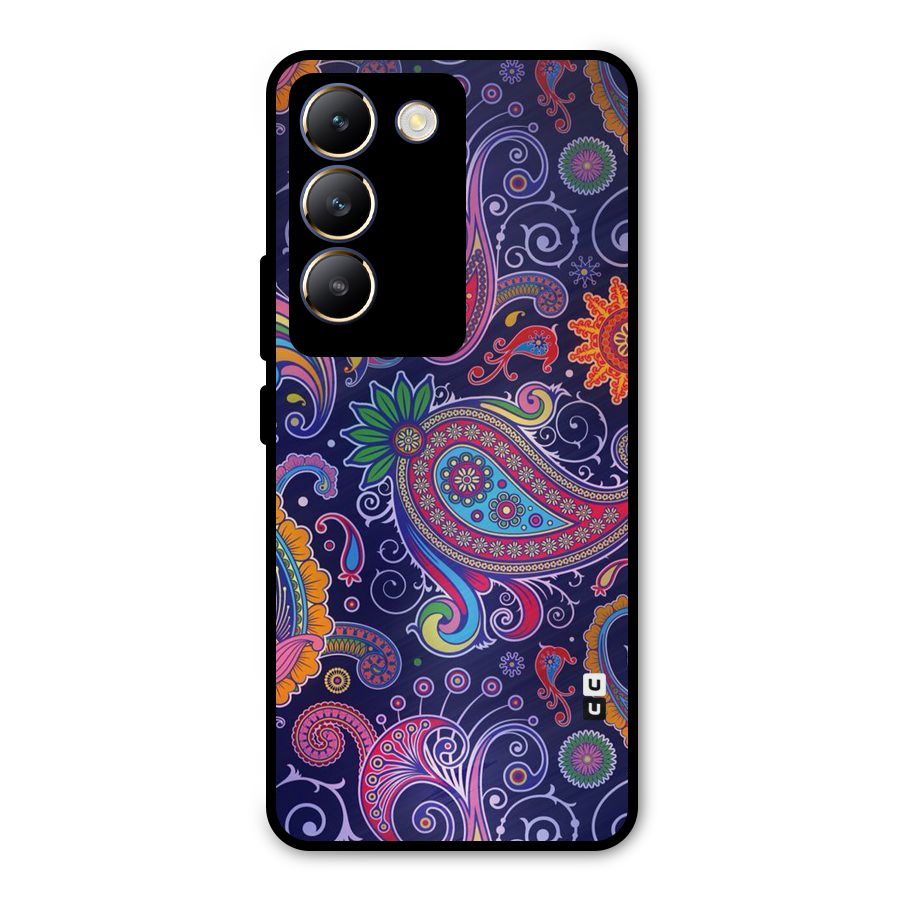 Mehendi Pattern Metal Back Case for Vivo Y200e