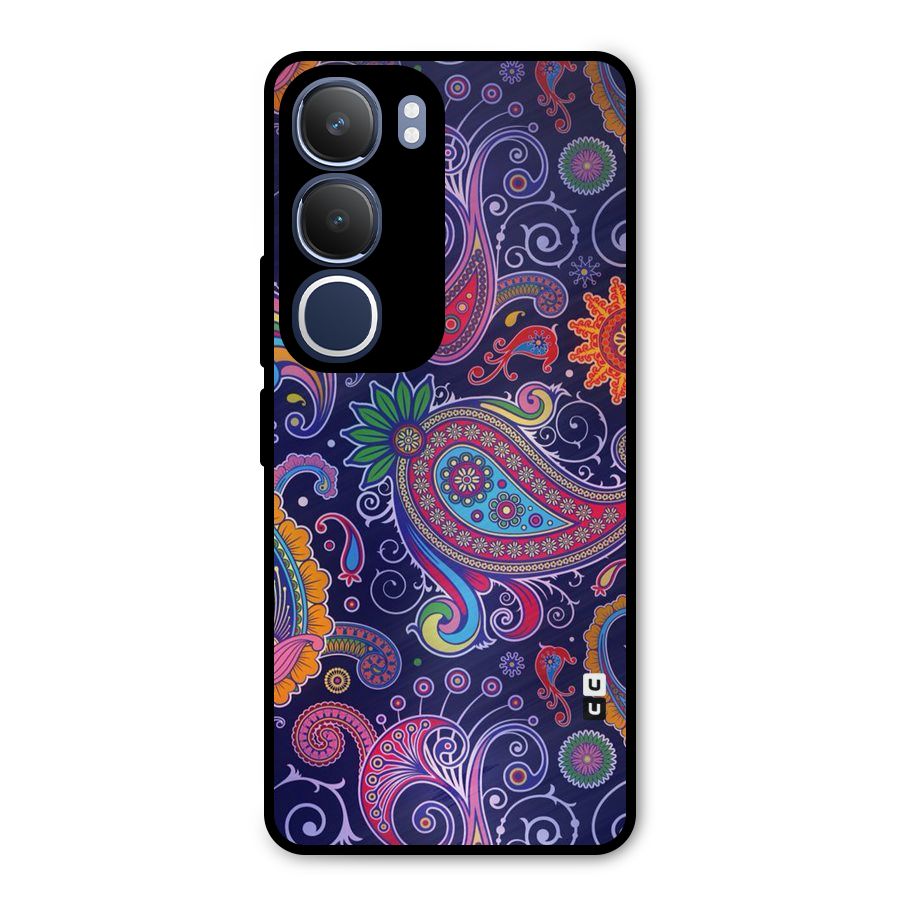 Mehendi Pattern Metal Back Case for Vivo Y29
