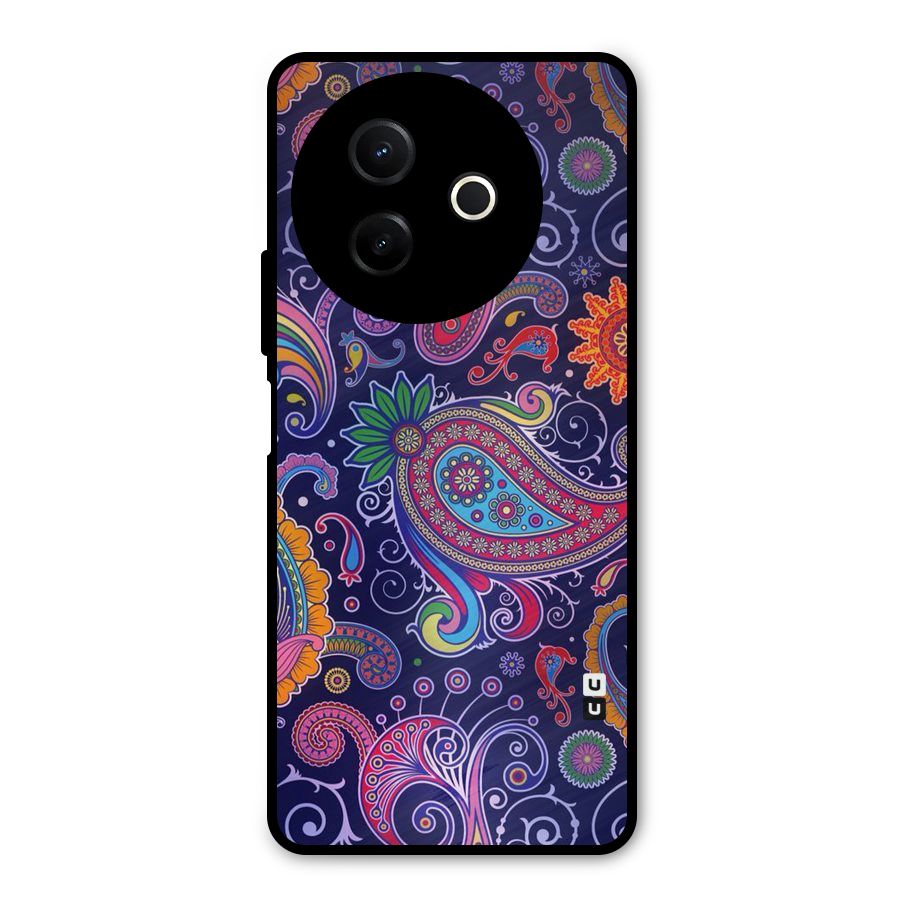 Mehendi Pattern Metal Back Case for Vivo Y39