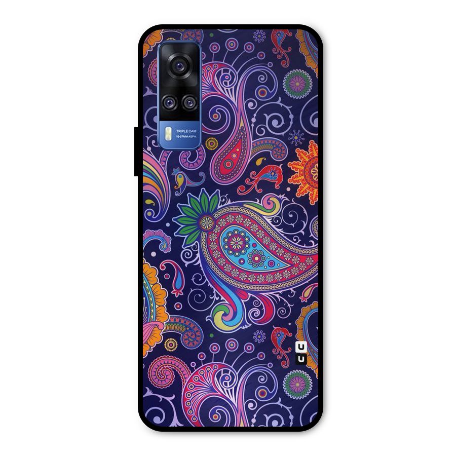 Mehendi Pattern Metal Back Case for Vivo Y51A