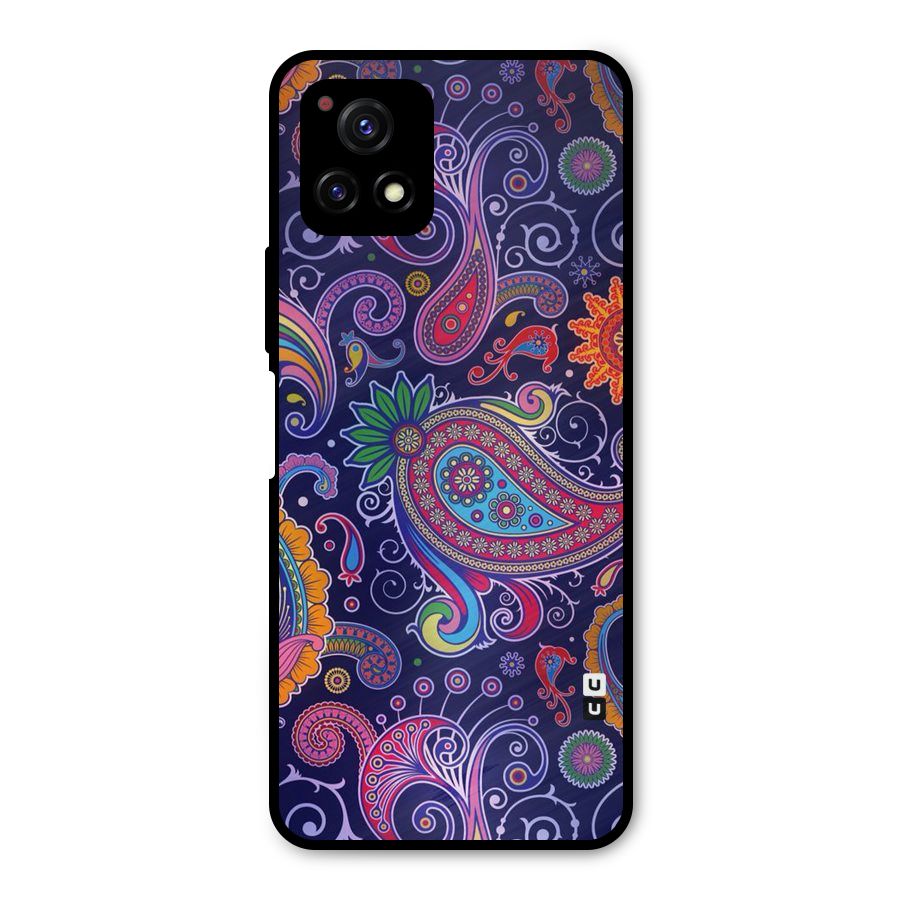 Mehendi Pattern Metal Back Case for Vivo Y72 5G