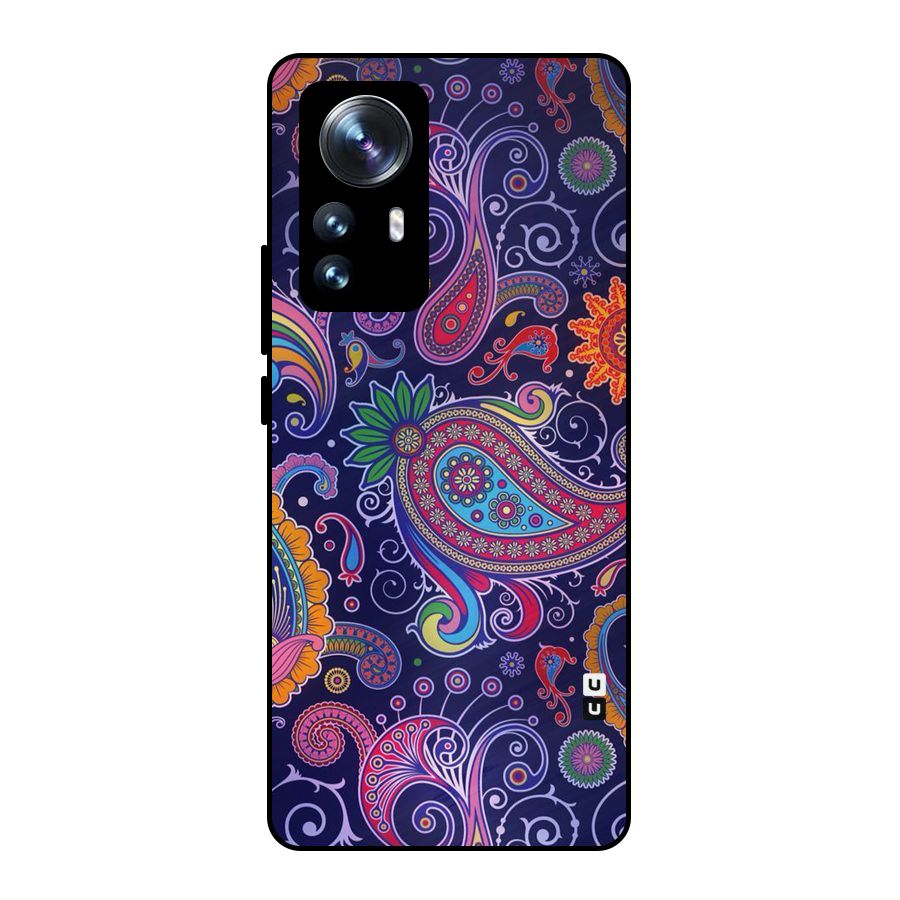 Mehendi Pattern Metal Back Case for Xiaomi 12 Pro