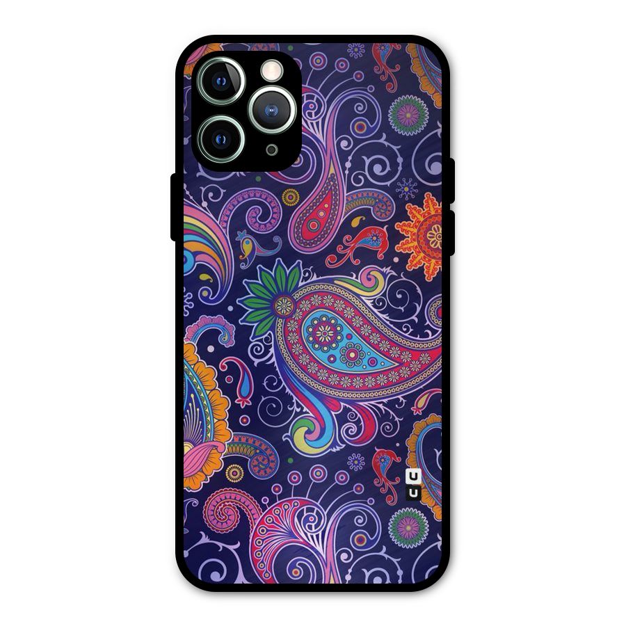 Mehendi Pattern Metal Back Case for iPhone 11 Pro Max