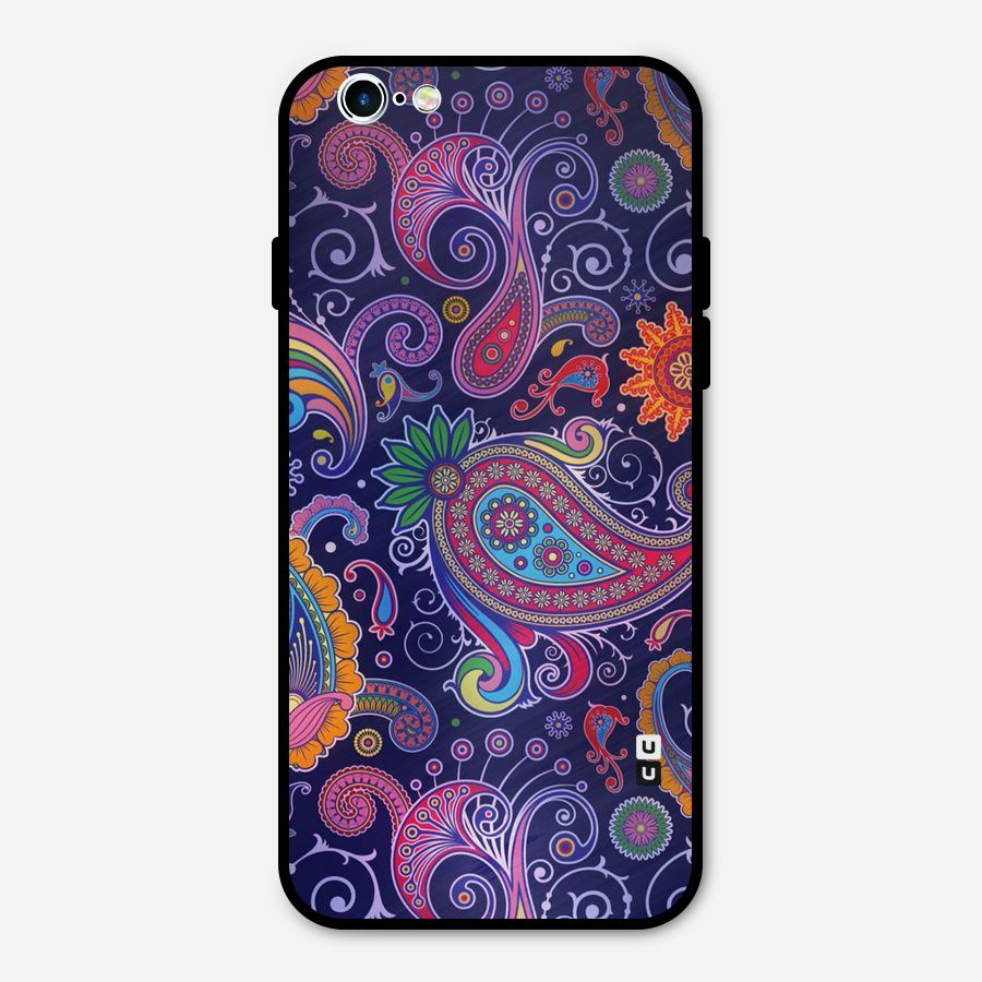 Mehendi Pattern Metal Back Case for iPhone 6 6s