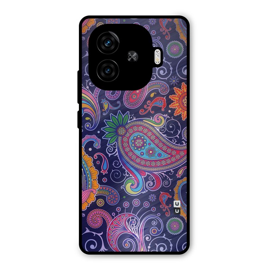 Mehendi Pattern Metal Back Case for iQOO Neo 10R