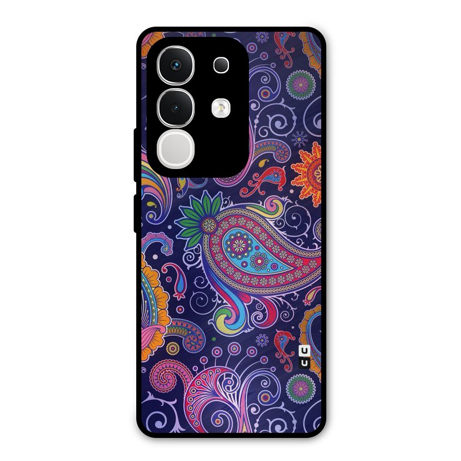 Mehendi Pattern Metal Back Case for iQOO Z10x