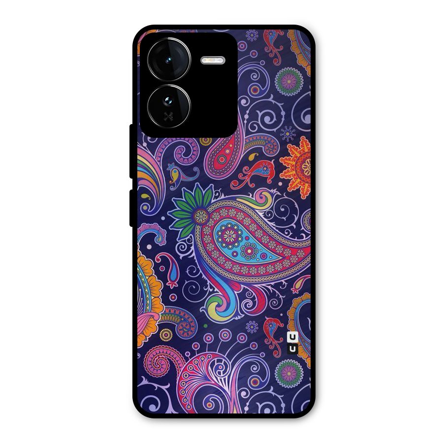 Mehendi Pattern Metal Back Case for iQOO Z9