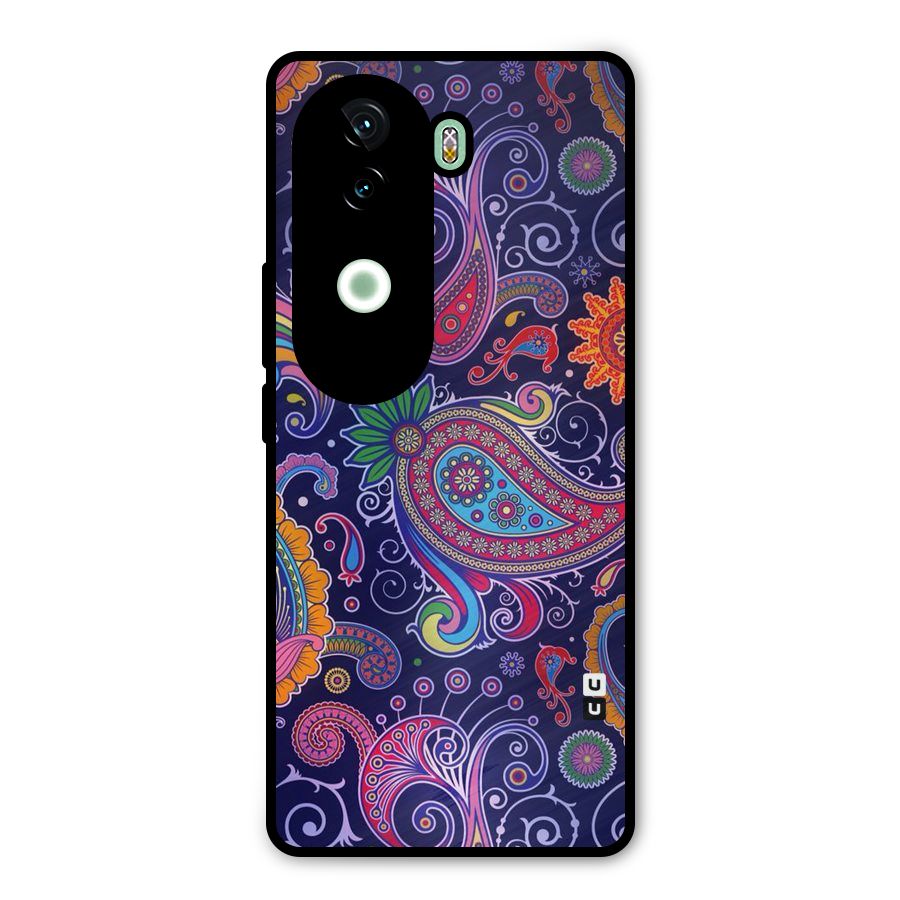 Mehendi Pattern Metal Back Case for iQOO Z9s