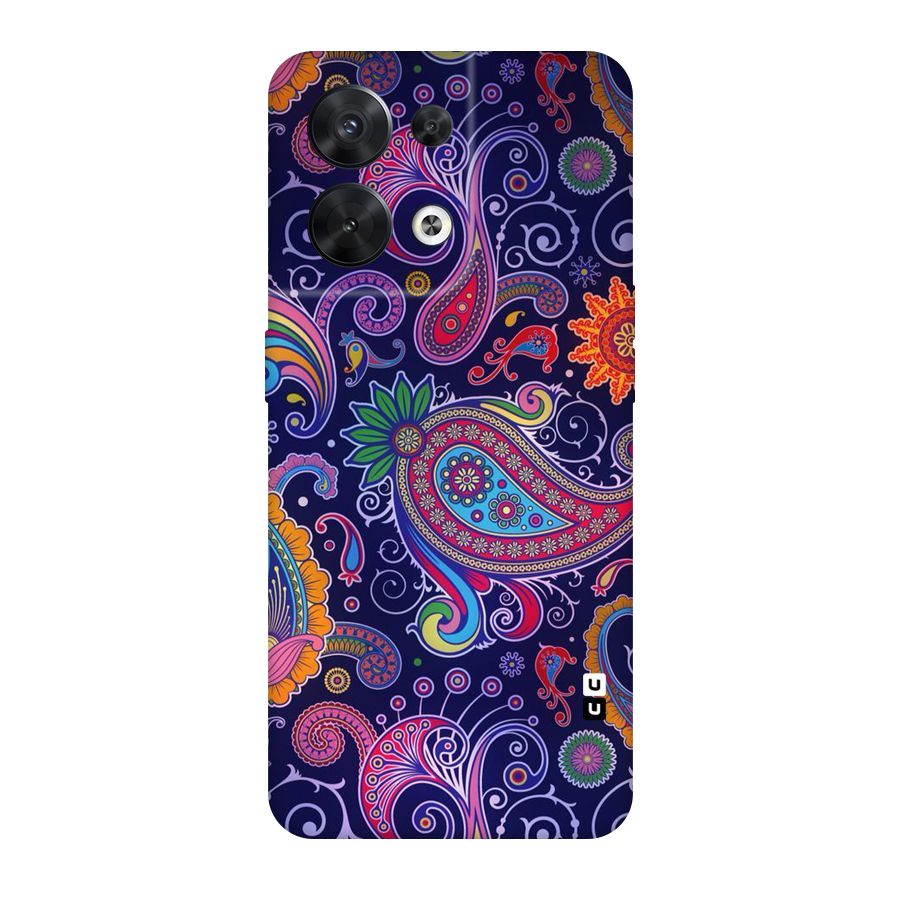 Mehendi Pattern Original Polycarbonate Back Case for Oppo Reno8 5G