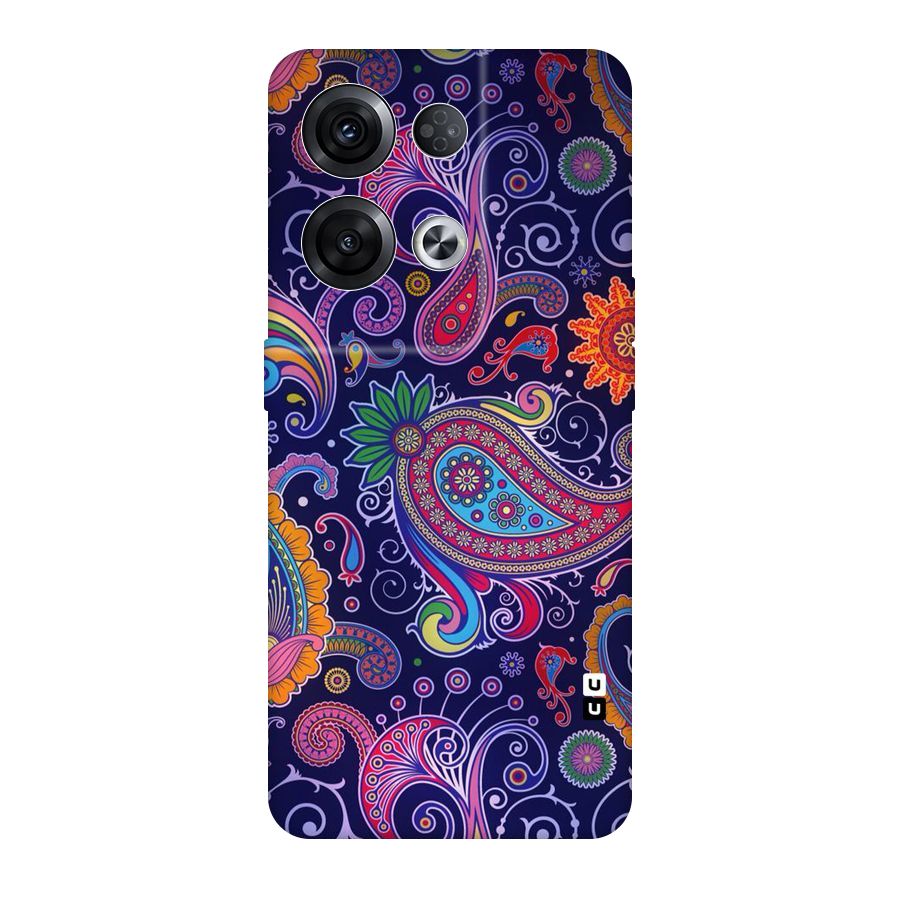 Mehendi Pattern Original Polycarbonate Back Case for Oppo Reno8 Pro 5G