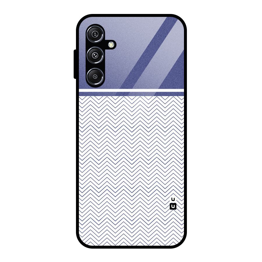 Melange Striped Pattern Glass Back Case for Galaxy M34 5G