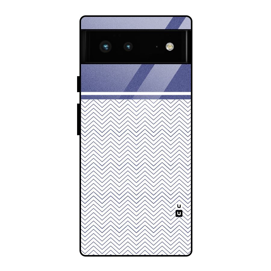 Melange Striped Pattern Glass Back Case for Google Pixel 6