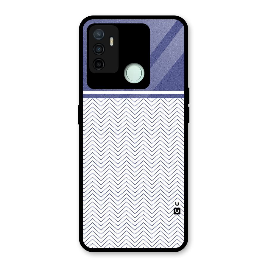Melange Striped Pattern Glass Back Case for Oppo A53