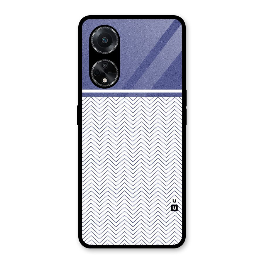 Melange Striped Pattern Glass Back Case for Oppo F23