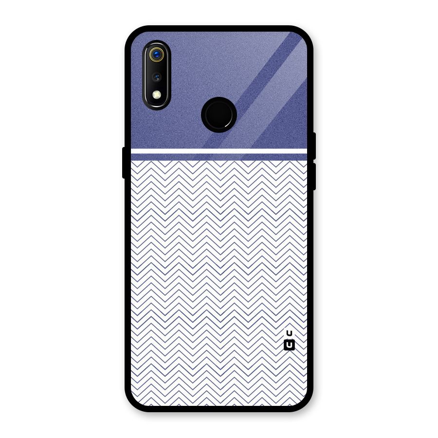 Melange Striped Pattern Glass Back Case for Realme 3i
