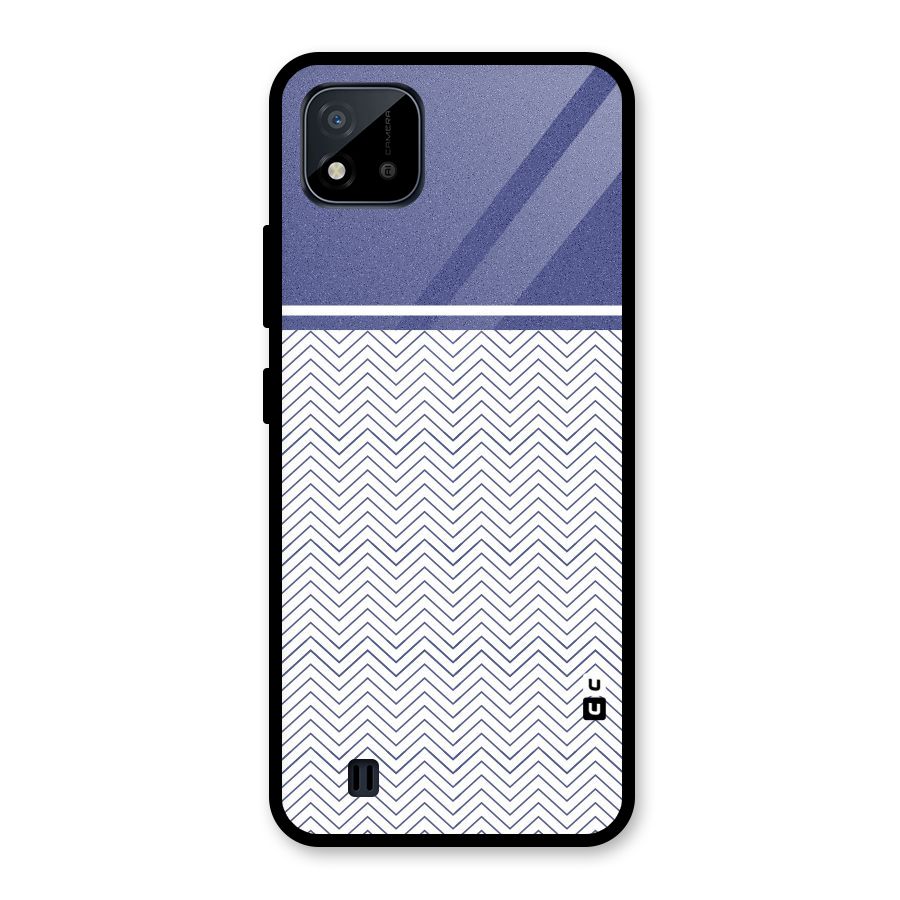 Melange Striped Pattern Glass Back Case for Realme C11 2021
