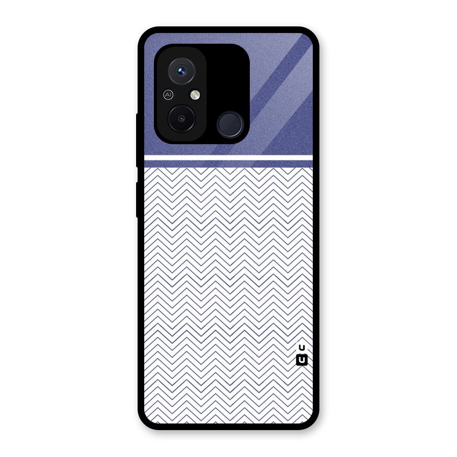 Melange Striped Pattern Glass Back Case for Redmi 12C