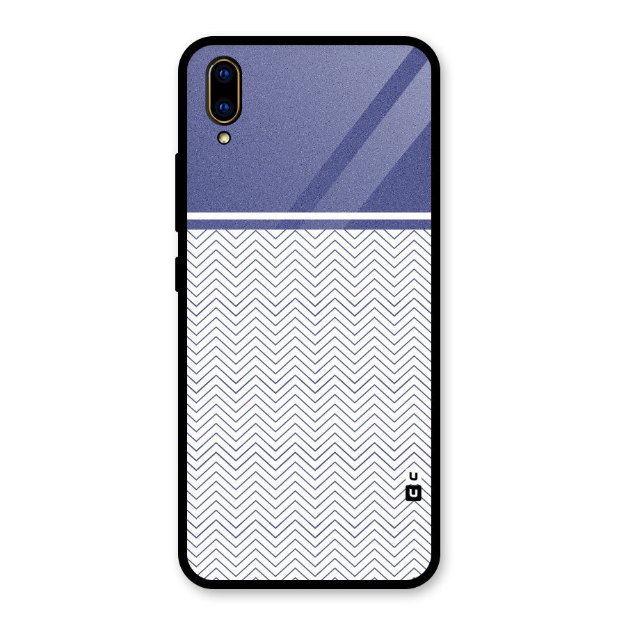 Melange Striped Pattern Glass Back Case for Vivo V11 Pro
