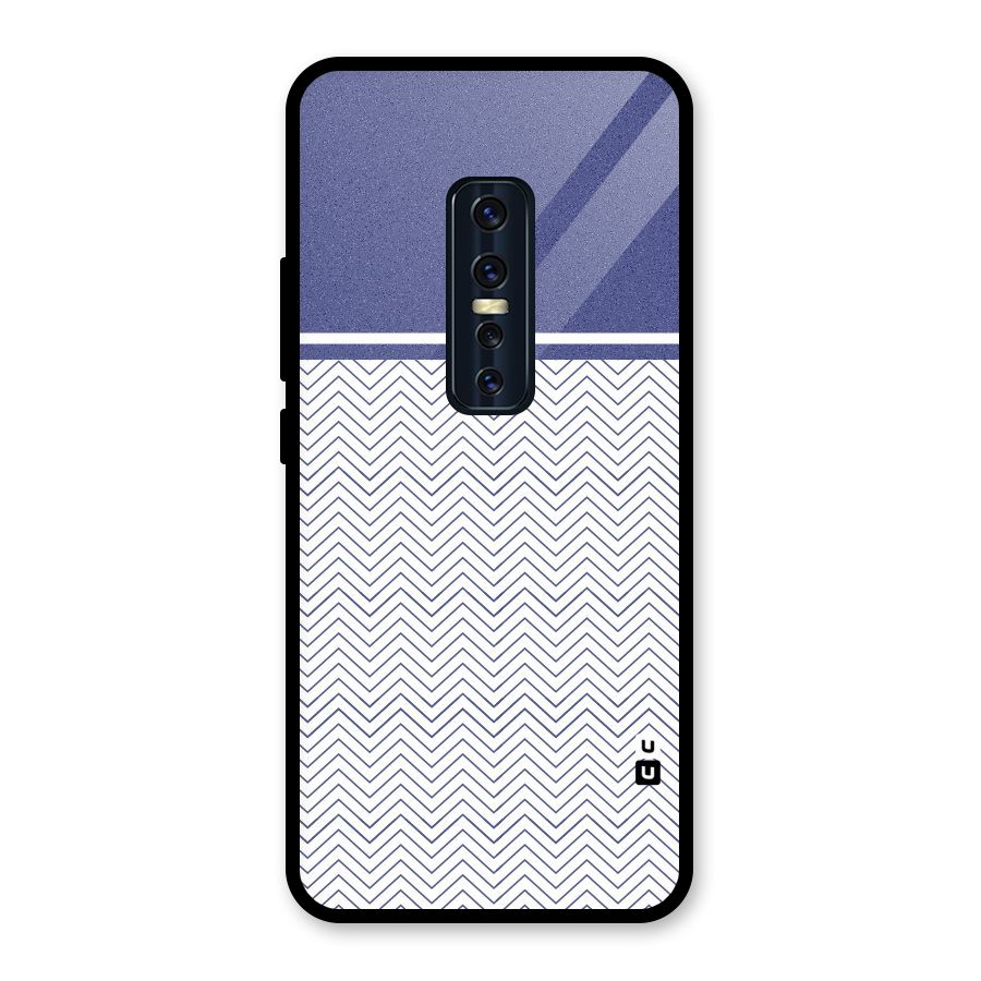 Melange Striped Pattern Glass Back Case for Vivo V17 Pro