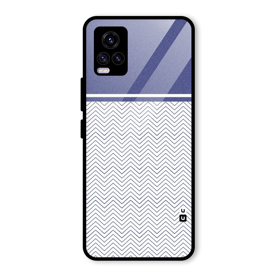 Melange Striped Pattern Glass Back Case for Vivo V20 2021