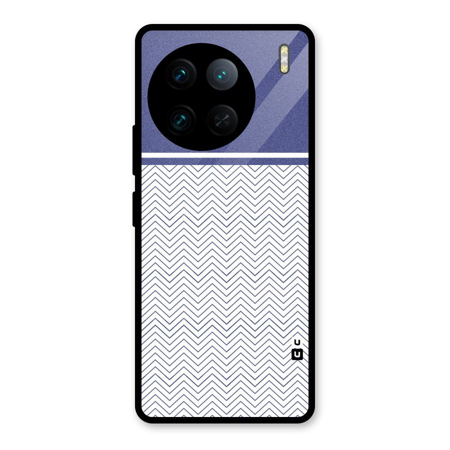 Melange Striped Pattern Glass Back Case for Vivo X90 Pro