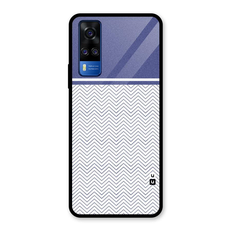 Melange Striped Pattern Glass Back Case for Vivo Y31