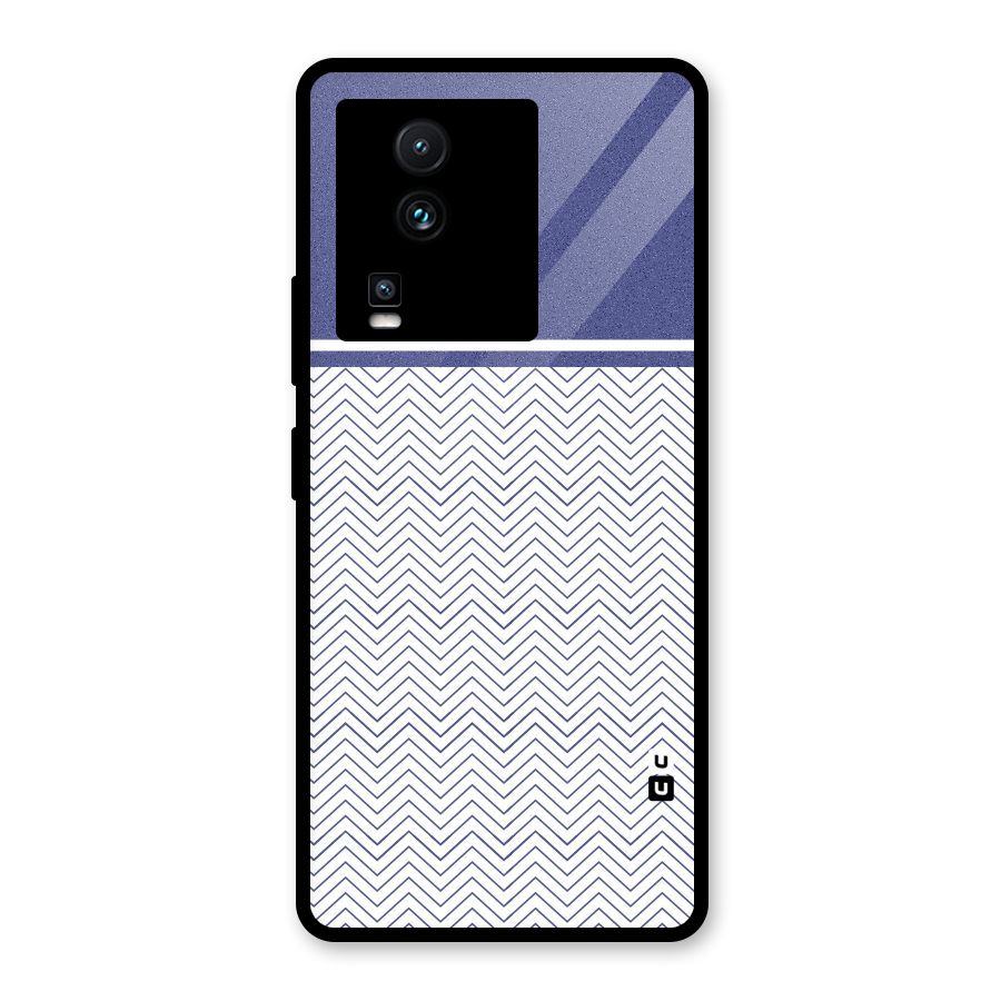 Melange Striped Pattern Glass Back Case for Vivo iQOO Neo 7 Pro