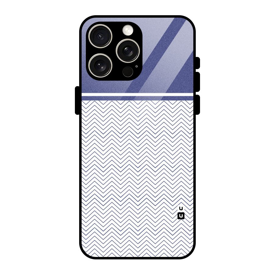 Melange Striped Pattern Glass Back Case for iPhone 15 Pro Max