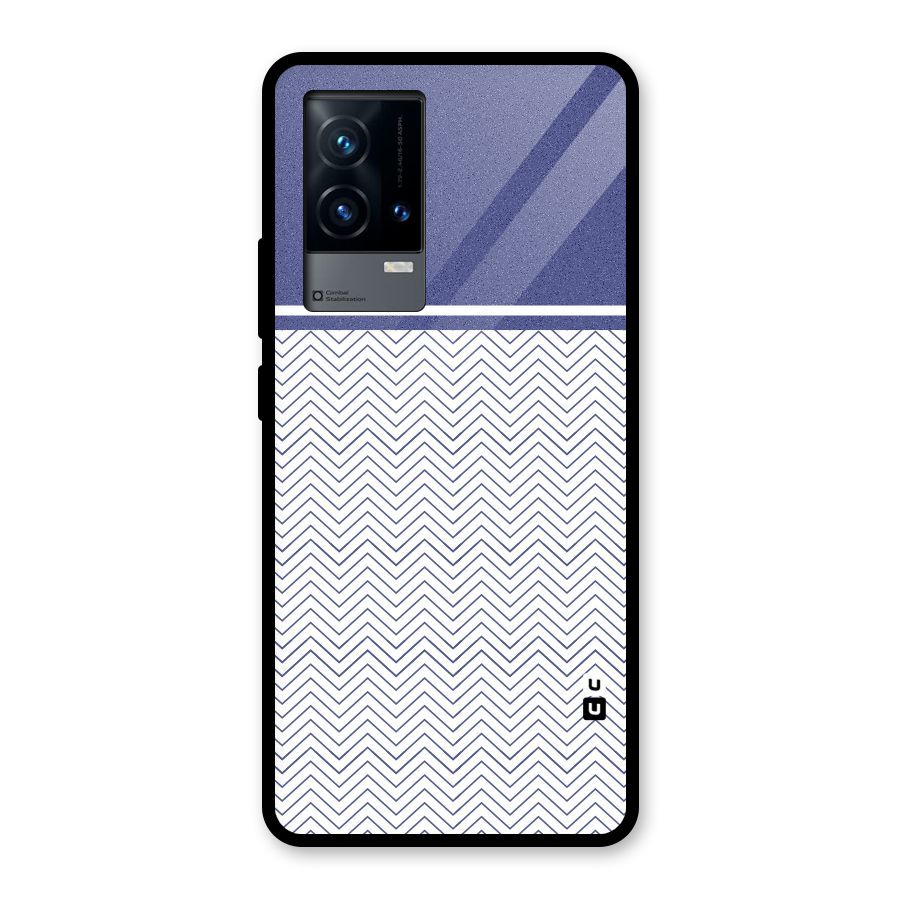 Melange Striped Pattern Glass Back Case for iQOO 9 5G