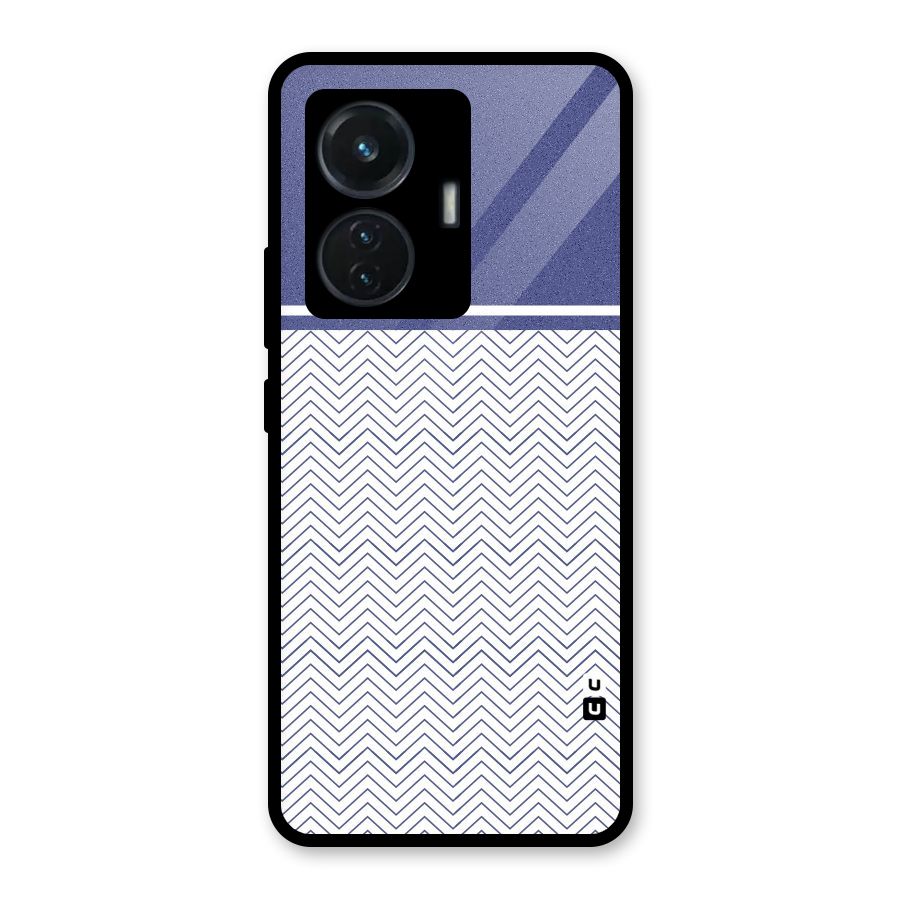 Melange Striped Pattern Glass Back Case for iQOO Z6 44W