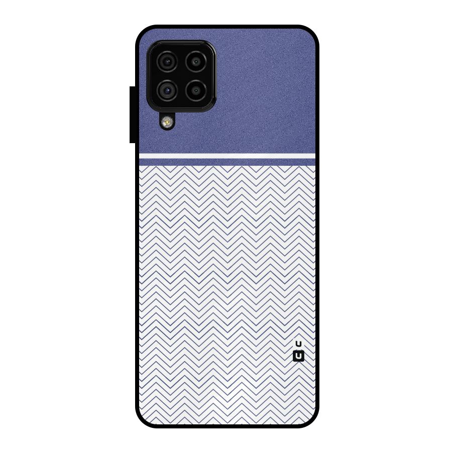 Melange Striped Pattern Metal Back Case for Galaxy A22 4G