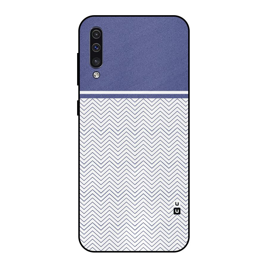 Melange Striped Pattern Metal Back Case for Galaxy A50