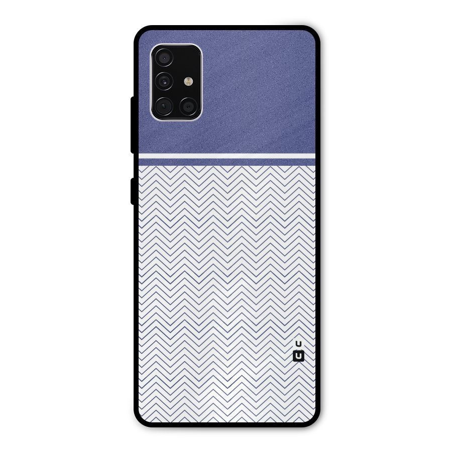 Melange Striped Pattern Metal Back Case for Galaxy A51