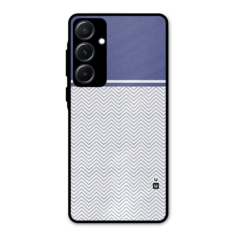 Melange Striped Pattern Metal Back Case for Galaxy A55