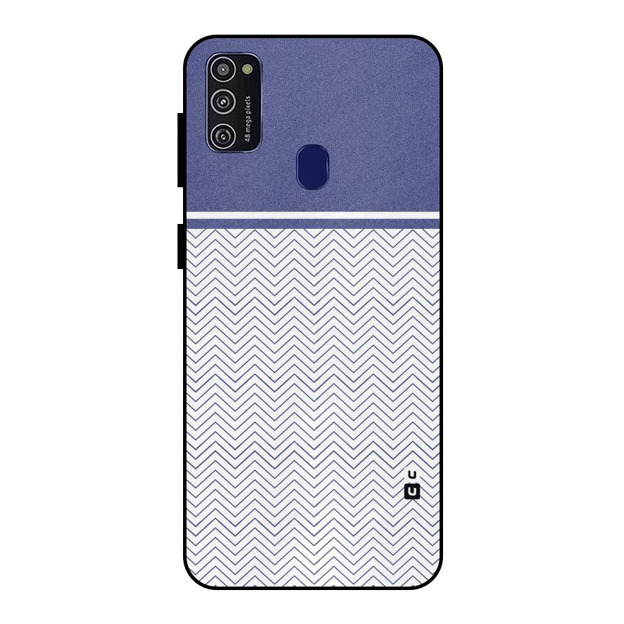 Melange Striped Pattern Metal Back Case for Galaxy M30s