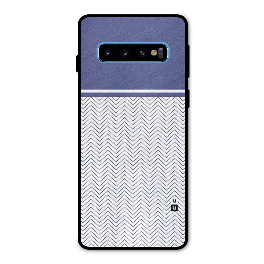 Melange Striped Pattern Metal Back Case for Galaxy S10