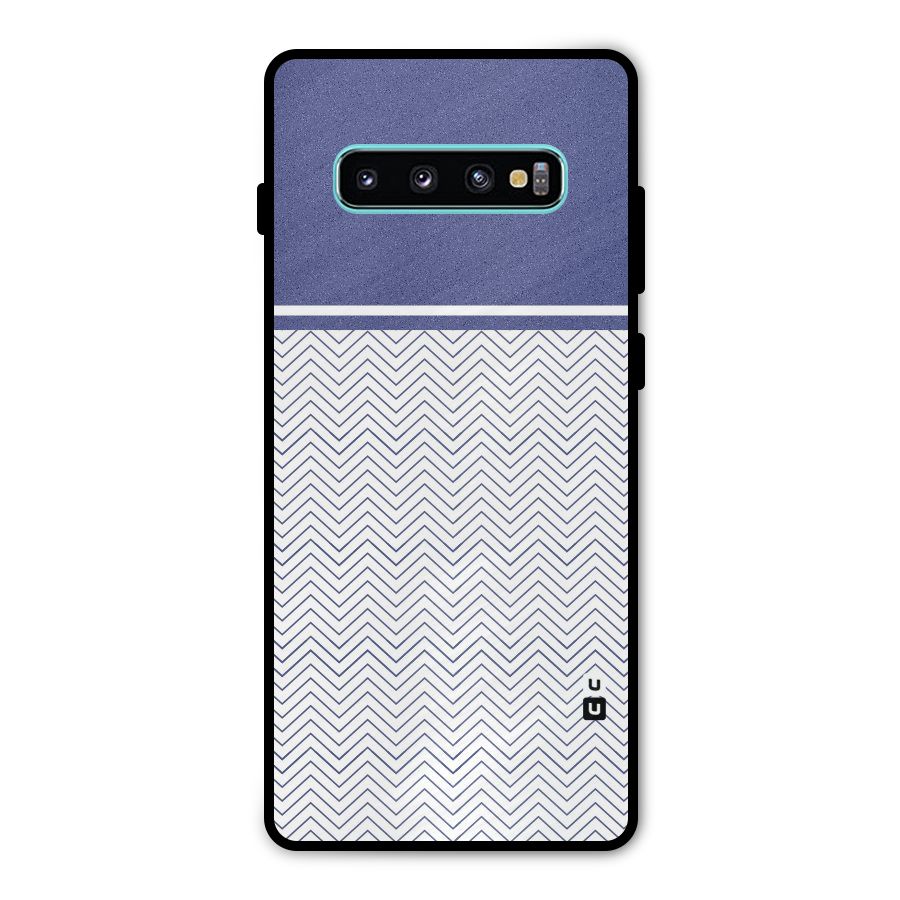Melange Striped Pattern Metal Back Case for Galaxy S10 Plus